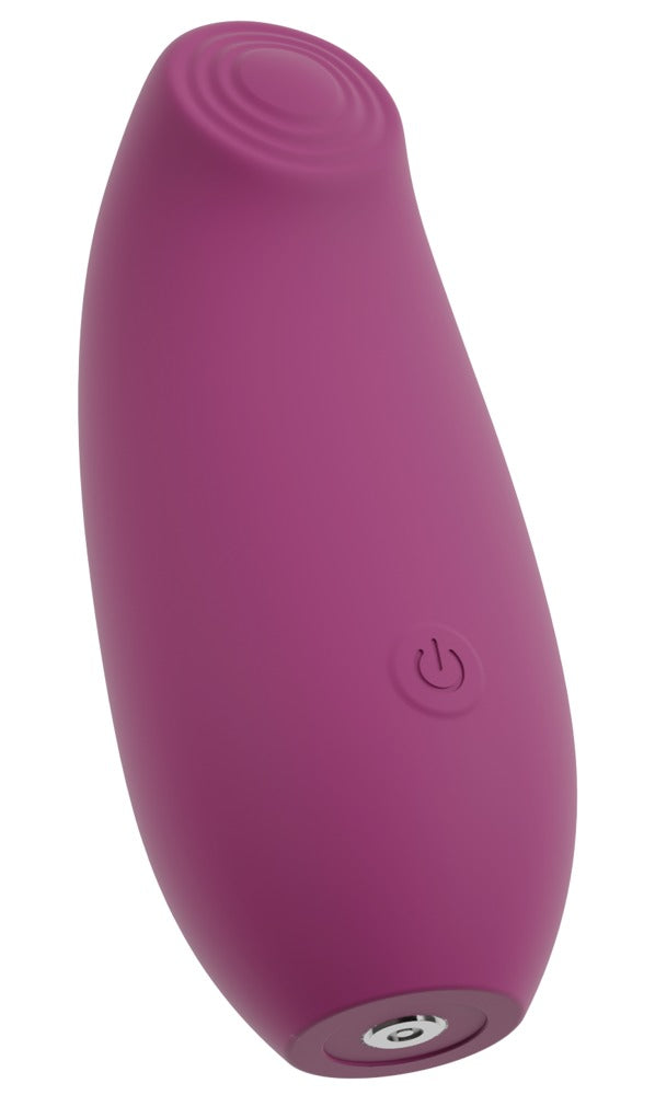 beau coeur OMINO Thumping Stimulator in Pink in Vorderansicht mit kompakter ergonomischer Form und abgeflachtem Stimulationskopf