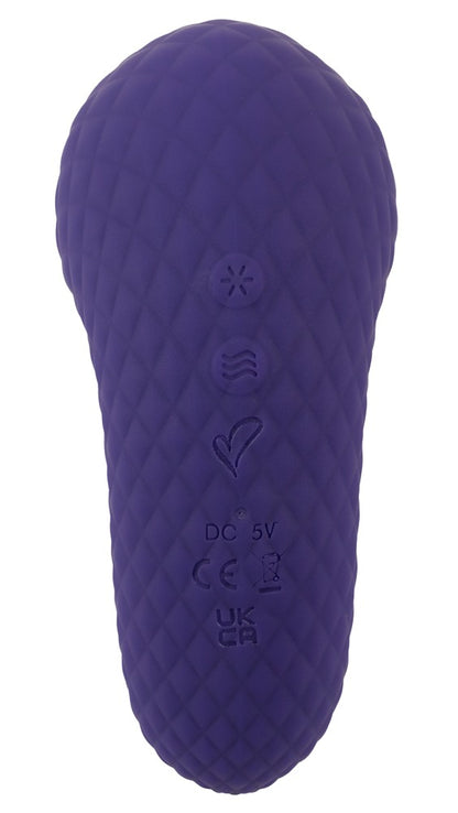 beau cœur ZANTO Plasma Vibrator in Dunkelviolett – Rückansicht mit abgerundeter Form und strukturierter Oberfläche