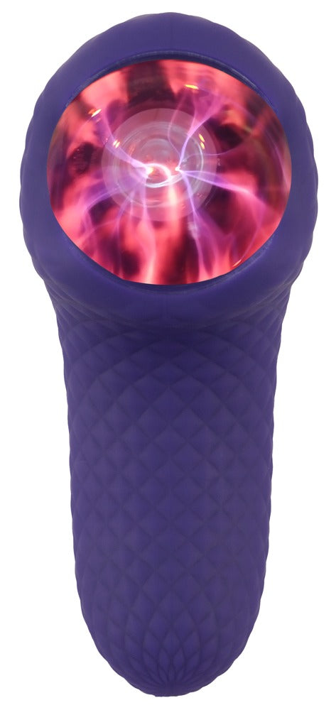 beau cœur ZANTO Plasma Vibrator – frontale Detailansicht des metallischen Stimulationskopfs mit sichtbarer Plasma-Darstellung