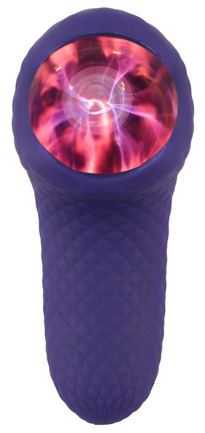 beau cœur ZANTO Plasma Vibrator – frontale Detailansicht des metallischen Stimulationskopfs mit sichtbarer Plasma-Darstellung