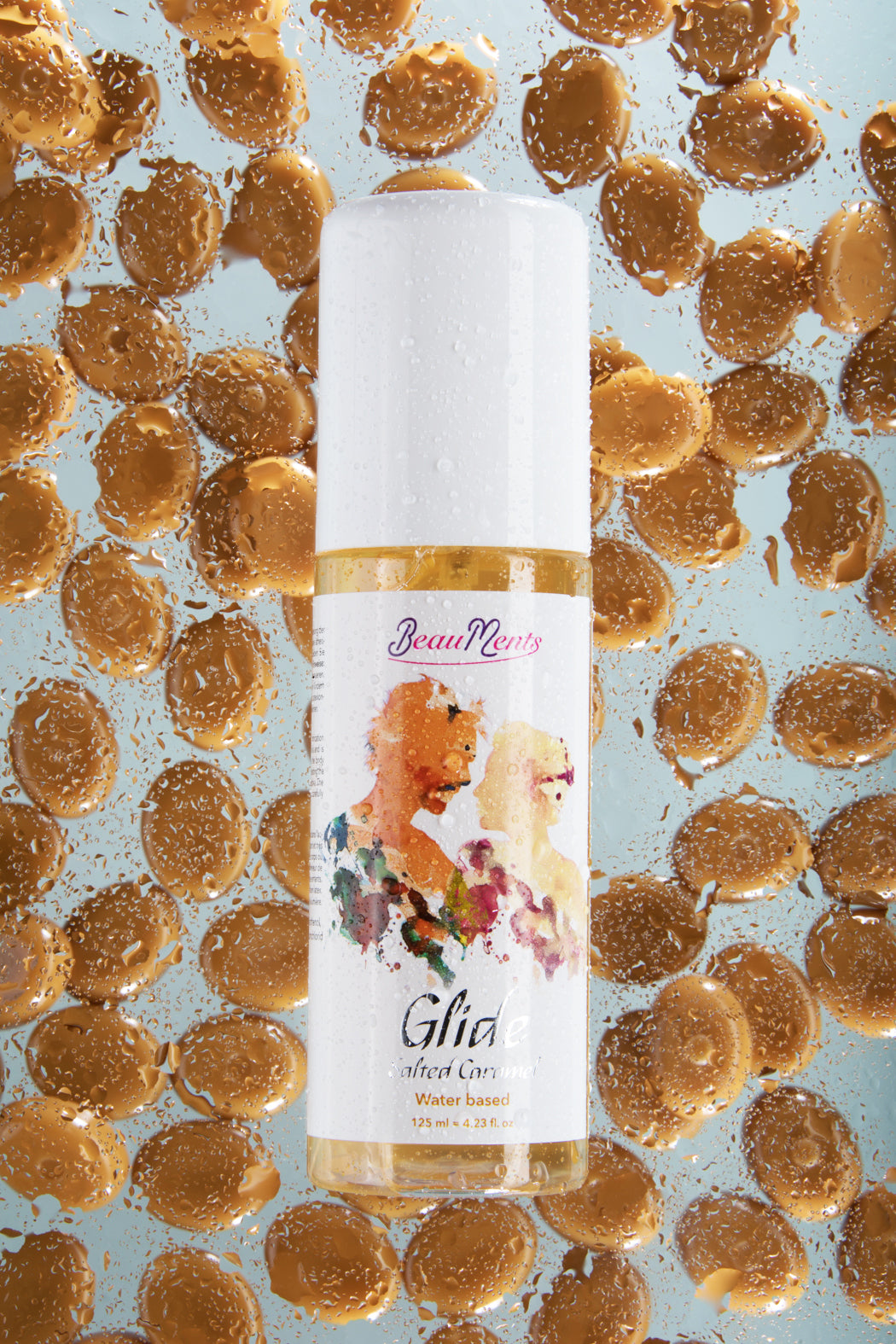 BeauMents Glide Salted Caramel Gleitgel 125 ml mit Verpackungsdesign