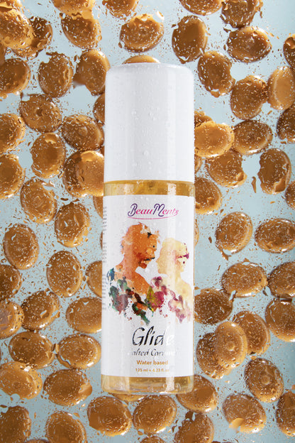 BeauMents Glide Salted Caramel Gleitgel 125 ml mit Verpackungsdesign