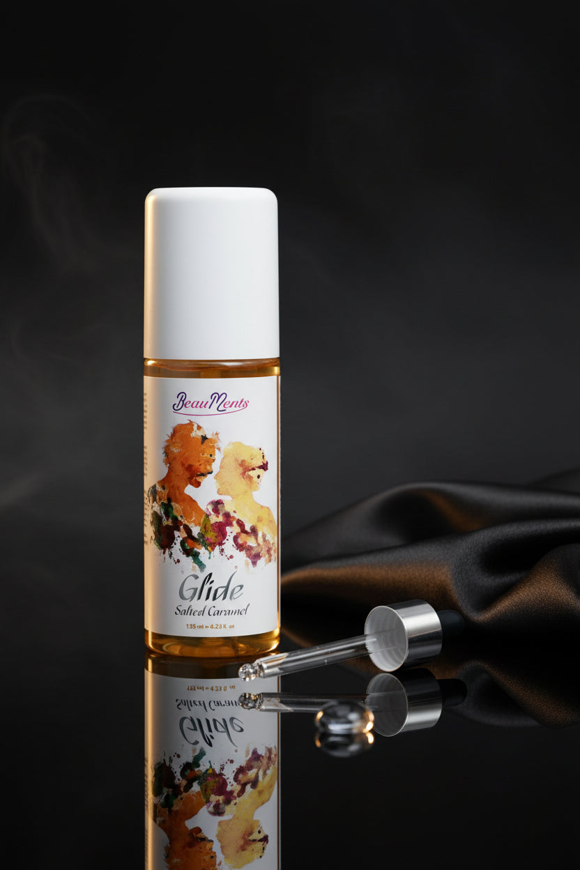 BeauMents Glide Salted Caramel Gleitgel in einer stilvollen Verpackung
