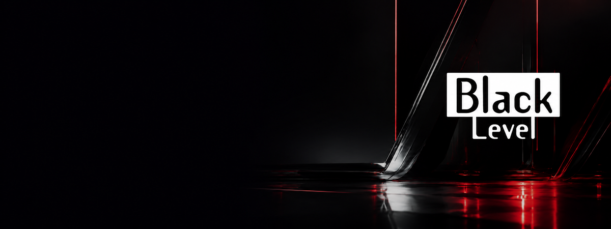 Black Level Markenwelt in Schwarz, Rot und Chrom bei Evoria Care