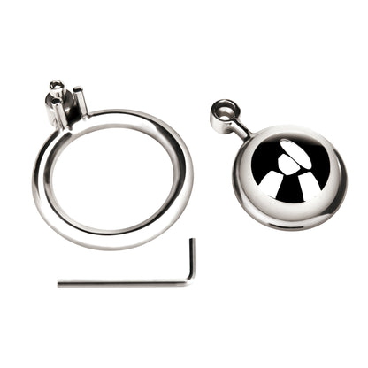 BLUE LINE Mini Cock Micro Chastity Cage mit Edelstahlring, Käfig und Zubehör