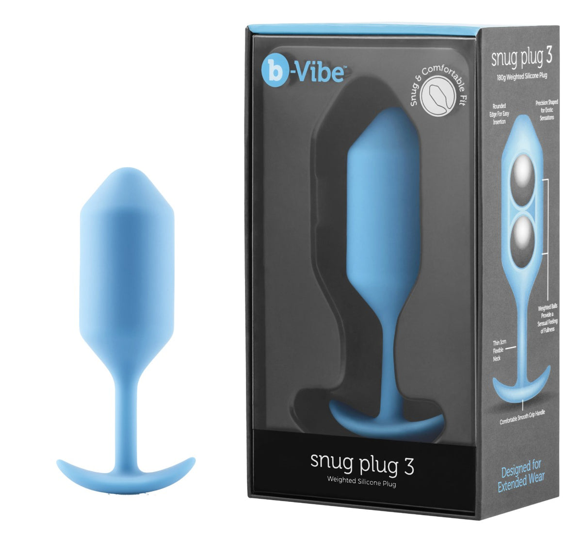 b-Vibe Snug Plug 3 Teal - Produktansicht 1