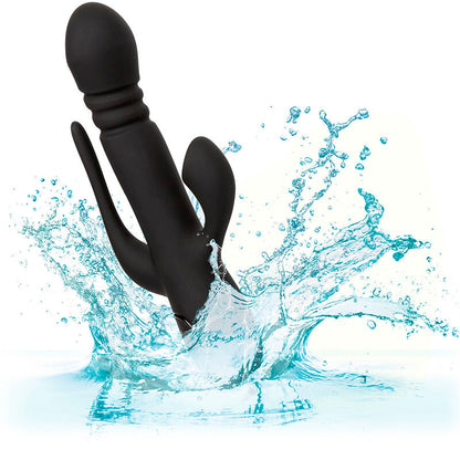 CALEXOTICS III Triple Euphoria Triple-Stimulator in Schwarz mit Wasserdarstellung zur Reinigung