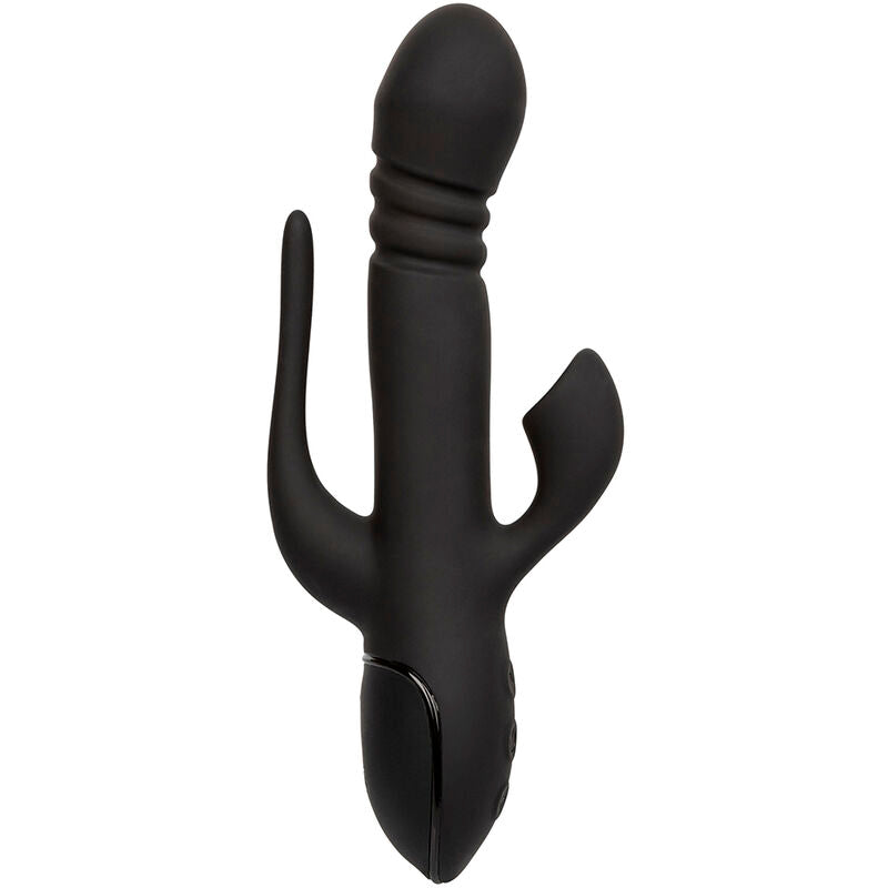CALEXOTICS III Triple Euphoria Triple-Stimulator in Schwarz mit drei unterschiedlich geformten Stimulationsarmen in der Vorderansicht