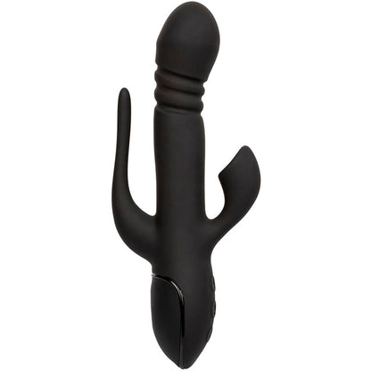 CALEXOTICS III Triple Euphoria Triple-Stimulator in Schwarz mit drei unterschiedlich geformten Stimulationsarmen in der Vorderansicht