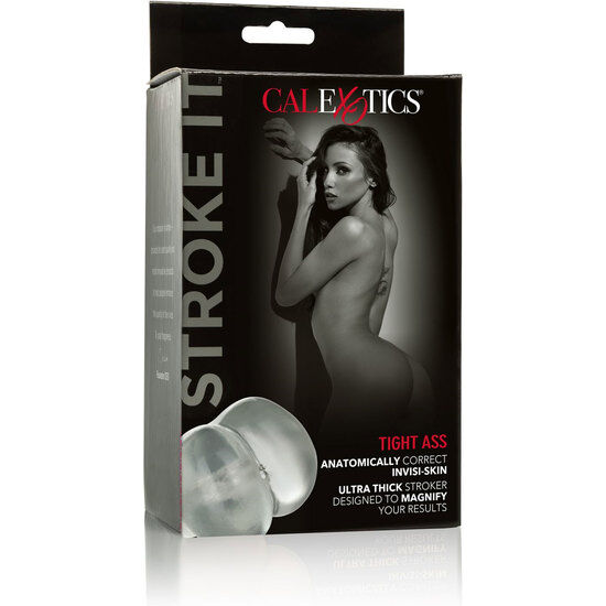 CALEXOTICS Stroke It Tight Ass Masturbator in Transparent in der Originalverpackung von vorne
