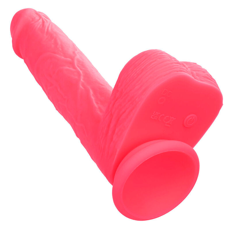 CALEXOTICS Studs Rumbling & Thrusting Vibrator in Pink mit Basis und integrierten Bedienelementen