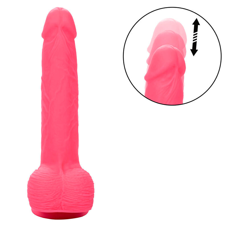 CALEXOTICS Studs Rumbling & Thrusting Vibrator in Pink mit strukturierter Oberfläche in der Detailansicht