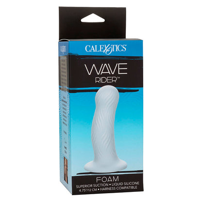 CalExotics Wave Rider Foam Analplug mit Wellenstruktur in Hellblau in der Originalverpackung