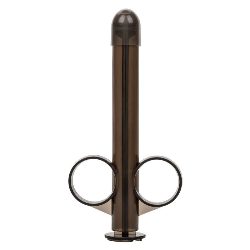 CalExotics XL Lube Tube Präzisions-Applikator für Gleitgel mit zwei Fingerringen in der Gesamtansicht