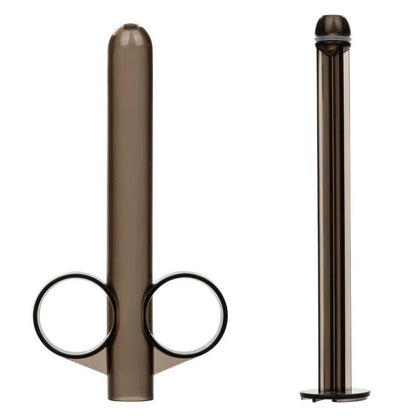 CalExotics XL Lube Tube Präzisions-Applikator mit Vorder- und Seitenansicht zum Größenvergleich