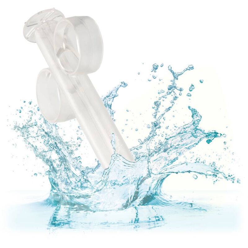 CalExotics XL Lube Tube transparenter Gleitgel-Applikator mit Wasserdarstellung zur Reinigung