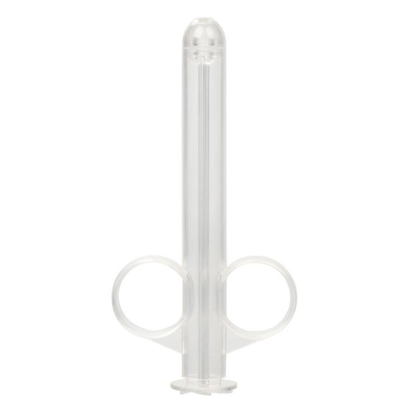 CalExotics XL Lube Tube transparenter Präzisions-Applikator in aufrechter Rückansicht