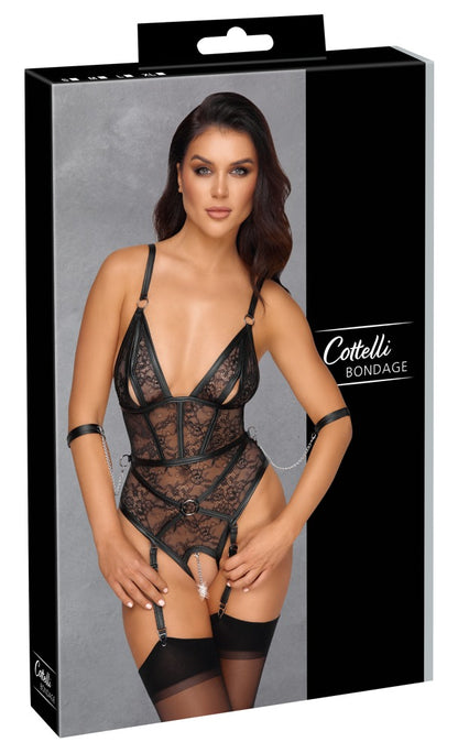 Verpackung des Cottelli BONDAGE Body mit Produktabbildung