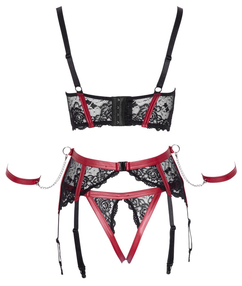 Rückansicht des Cottelli BONDAGE Hebe-Sets mit verstellbarem Strapsgurt