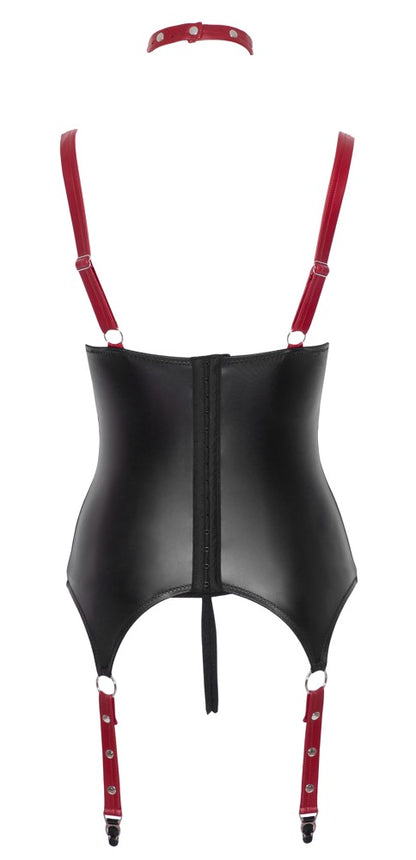 Rückansicht des Cottelli BONDAGE Dessous-Sets mit verstellbaren Strapsen