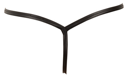 Cottelli BONDAGE Ouvert-String in Schwarz mit schmalem T-String-Schnitt als Produktansicht von hinten