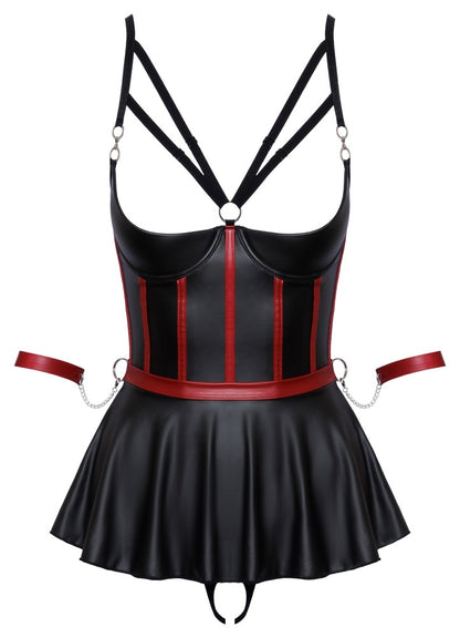 Cottelli BONDAGE Set mit Longline-Hebe und Volant in Vorderansicht