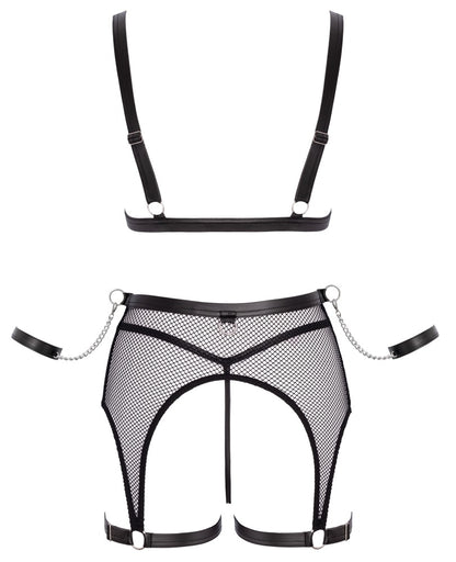 Rückansicht des Cottelli BONDAGE Sets mit verstellbaren Riemen und Accessoires