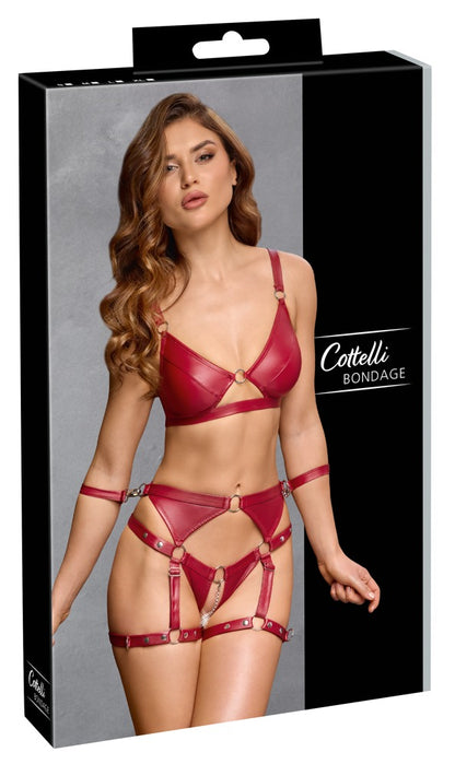 Verpackung des Cottelli BONDAGE Sets mit Produktabbildung im roten Mattlook