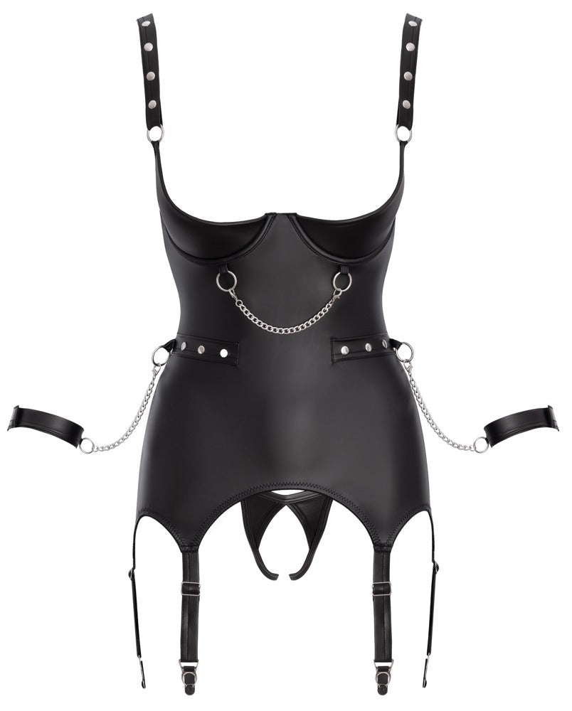 Rückansicht des Cottelli BONDAGE Sets im schwarzen Mattlook