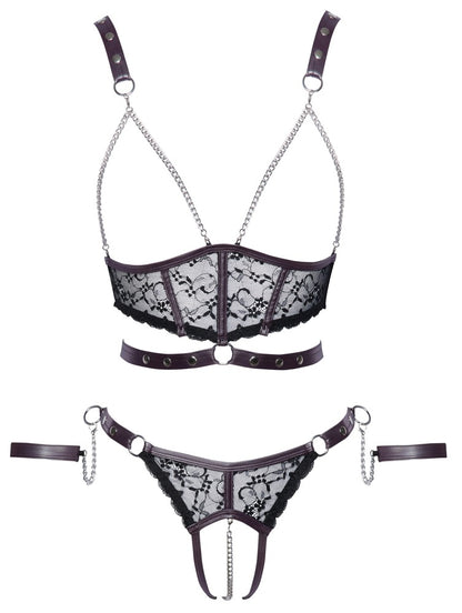 Cottelli BONDAGE Set mit busenfreiem Top und Slip ouvert als Produktansicht bei Evoria Care