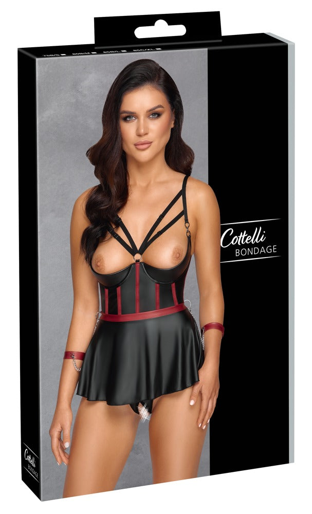 Produktverpackung des Cottelli BONDAGE Sets mit Longline-Hebe und Armfesseln
