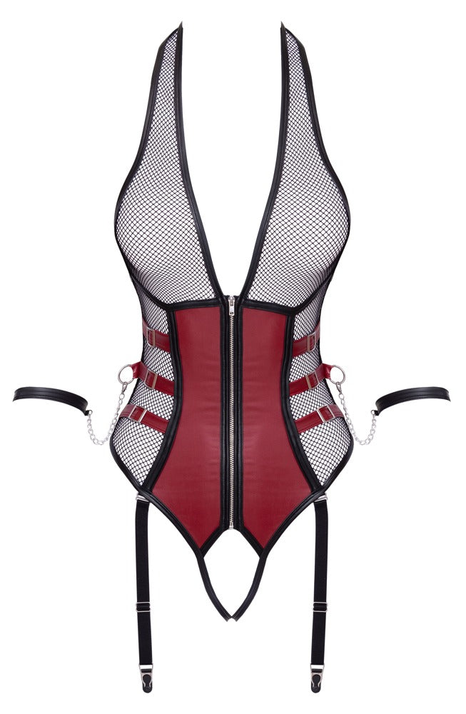 Vorderansicht des Cottelli BONDAGE Strapsbodys als Produktgrafik