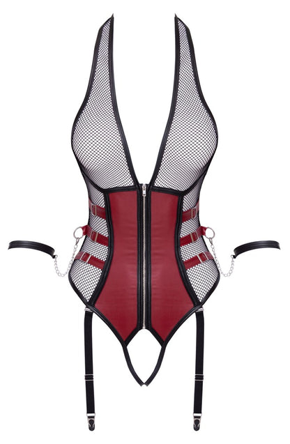 Vorderansicht des Cottelli BONDAGE Strapsbodys als Produktgrafik