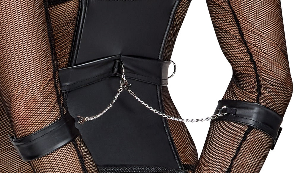 Detailansicht der Taillenringe und Karabinerbefestigung des Cottelli BONDAGE Sets