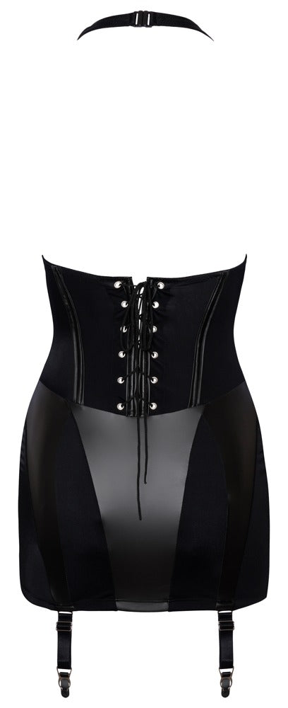 Freigestellte Rückansicht des Cottelli COSTUMES Domina-Kostüms mit Schnürung