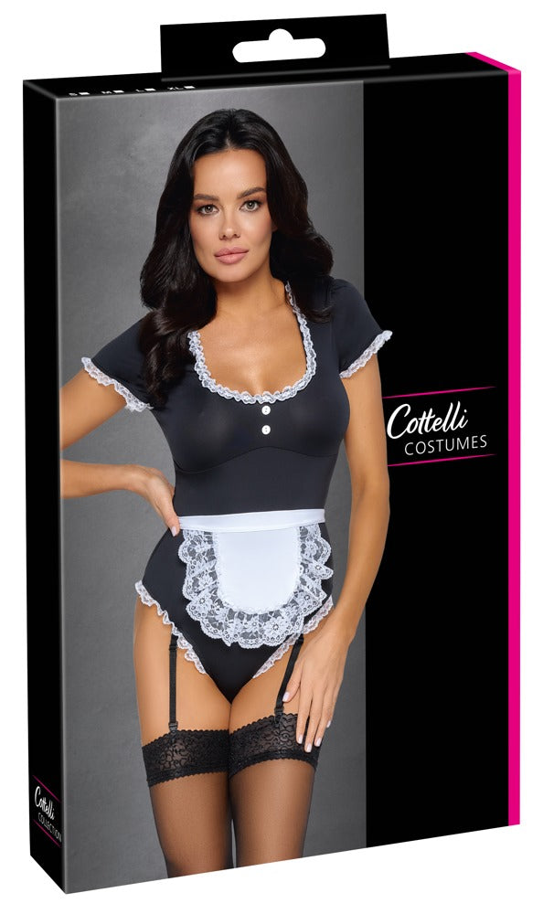Verpackung des Cottelli COSTUMES Kellnerinnen-Kostüms mit Straps-Riobody und Schürze