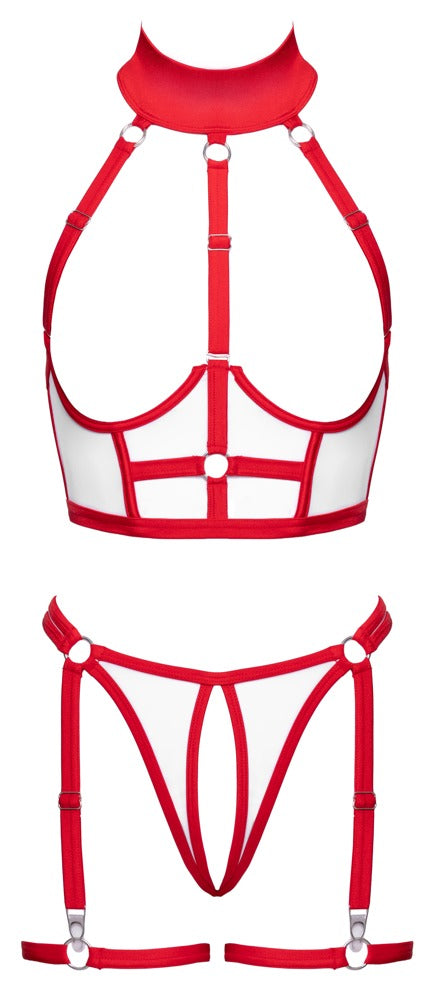 Produktansicht vorne des Cottelli COSTUMES Krankenschwester-Kostüms mit Hebe und Straps-String