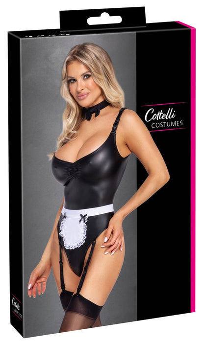 Verpackung des Cottelli COSTUMES Servier-Sets mit Produktbild des 3-teiligen Dienstmädchen-Kostüms