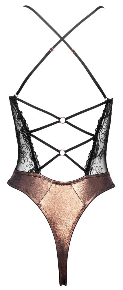 Cottelli LINGERIE Riobody mit tiefem Rückenausschnitt, gekreuzten Trägern und Schnür-Optik von hinten