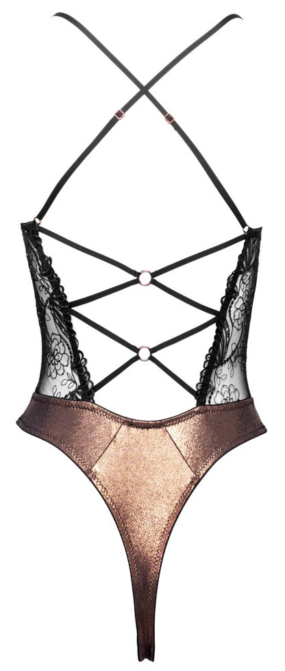 Cottelli LINGERIE Riobody mit tiefem Rückenausschnitt, gekreuzten Trägern und Schnür-Optik von hinten