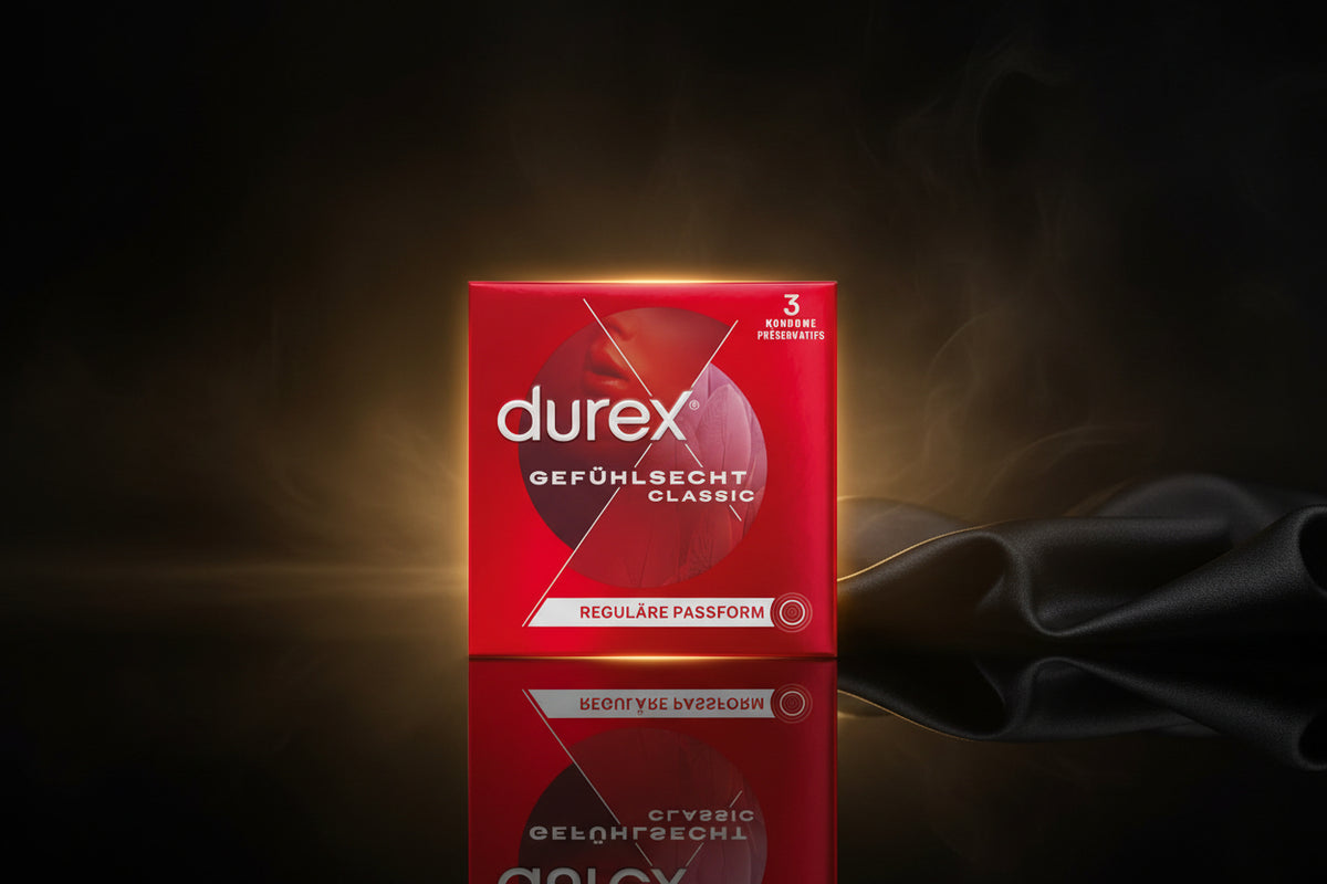 Durex Gefühlsecht Classic Kondome für ein natürliches Gefühl der Intimität.