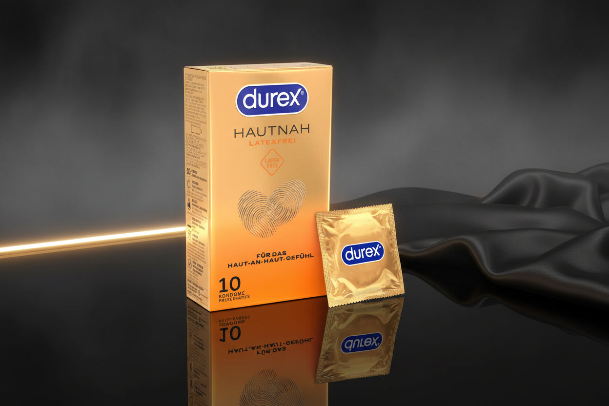 Durex Hautnah latexfreie Kondome 10 Stück transparent aus Polyisopren für ein natürliches Empfinden