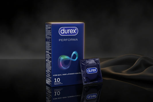 Durex Performa Kondome 10 Stück Produktverpackung mit Einzelverpackung