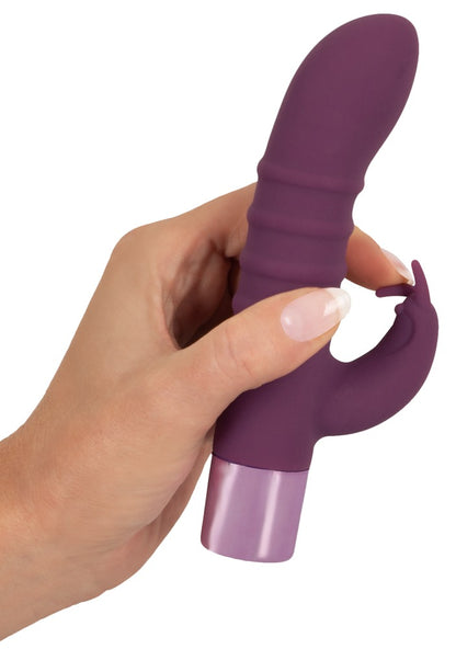 Elegant Series Rabbit Vibe in seitlicher Handansicht zur Darstellung von Größe und ergonomischer Form