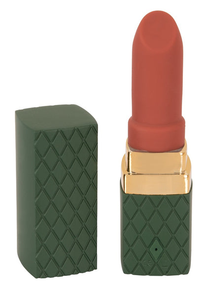 Emerald Love Luxurious Lipstick Vibrator in Grün mit abgenommener Schutzkappe im diskreten Lippenstift-Design