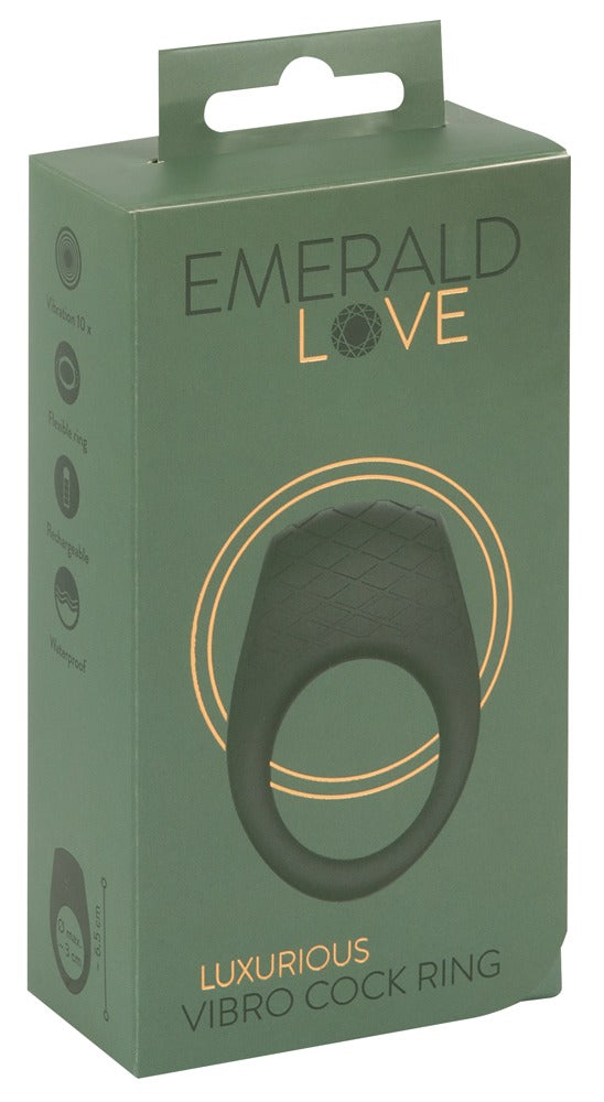 Emerald Love Luxurious Vibro Cock Ring in Grün in der Originalverpackung