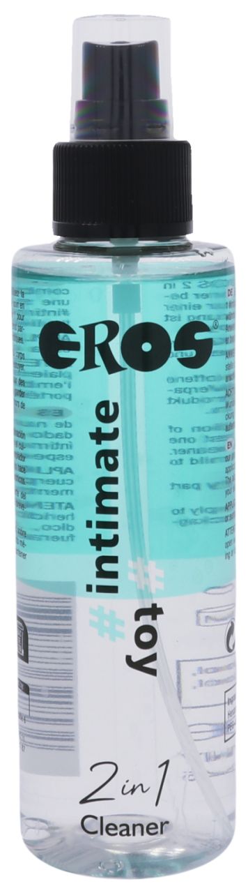 EROS 2in1 Intimate & Toy Cleaner zur sanften Pflege von Haut und Toys in der Flasche in der Vorderansicht