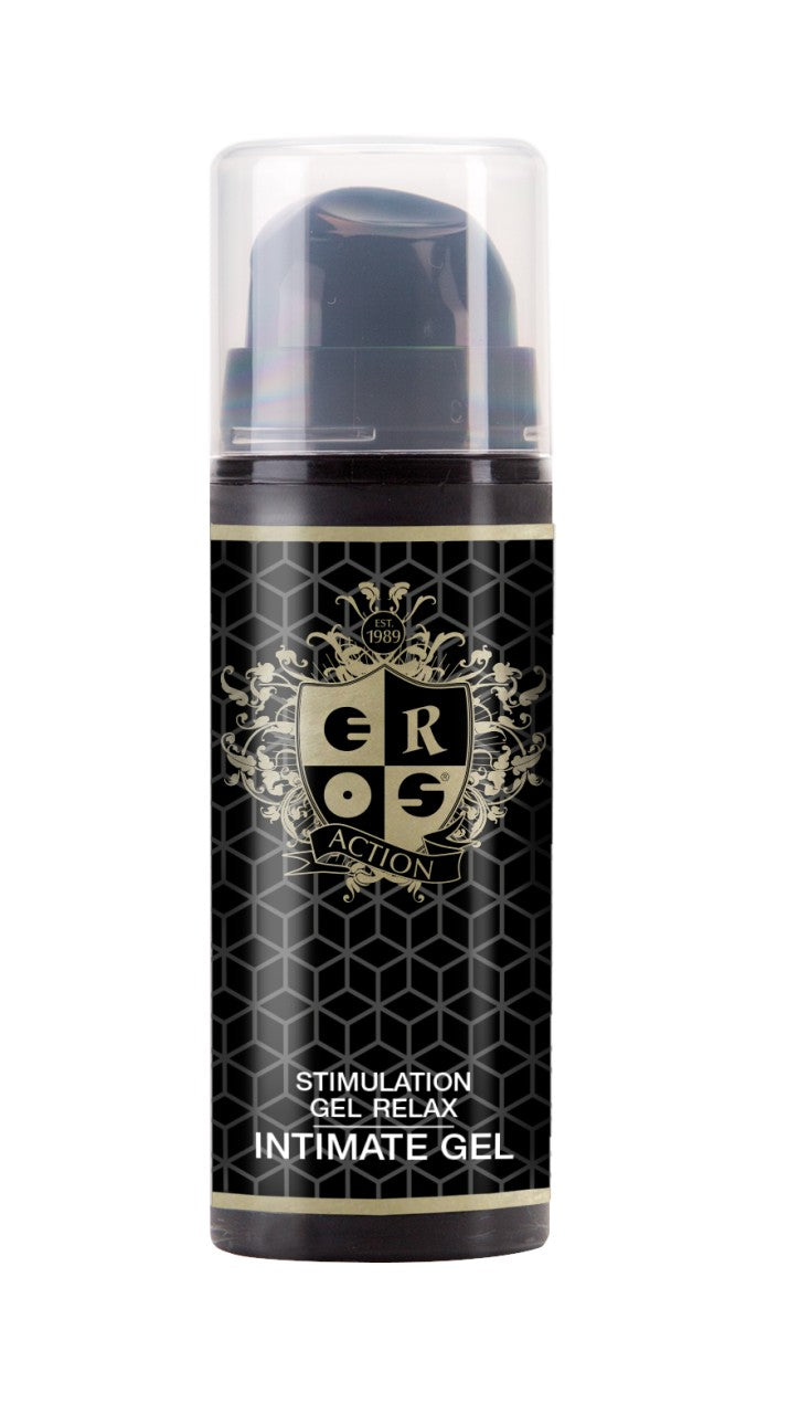 EROS Action Relax Intimate Gel mit kühlender Pflege für entspannte Momente in der Flasche in der Vorderansicht