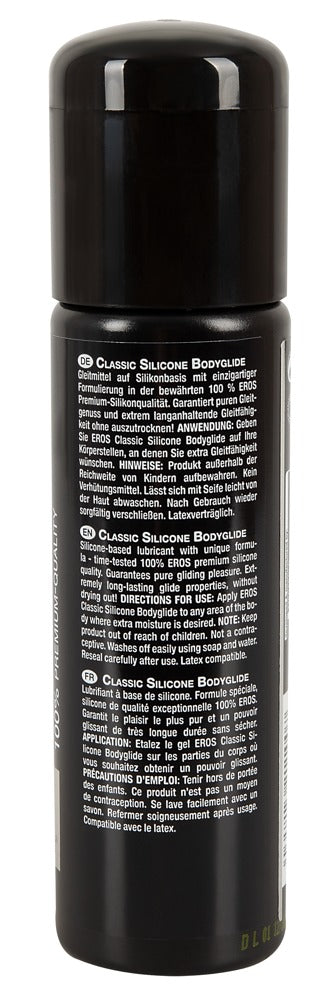 Seitenansicht der EROS Classic Silicone Bodyglide Flasche