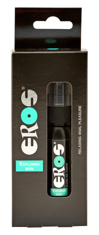 EROS Explorer Man pflegendes Anal-Spray in der Originalverpackung in der Vorderansicht